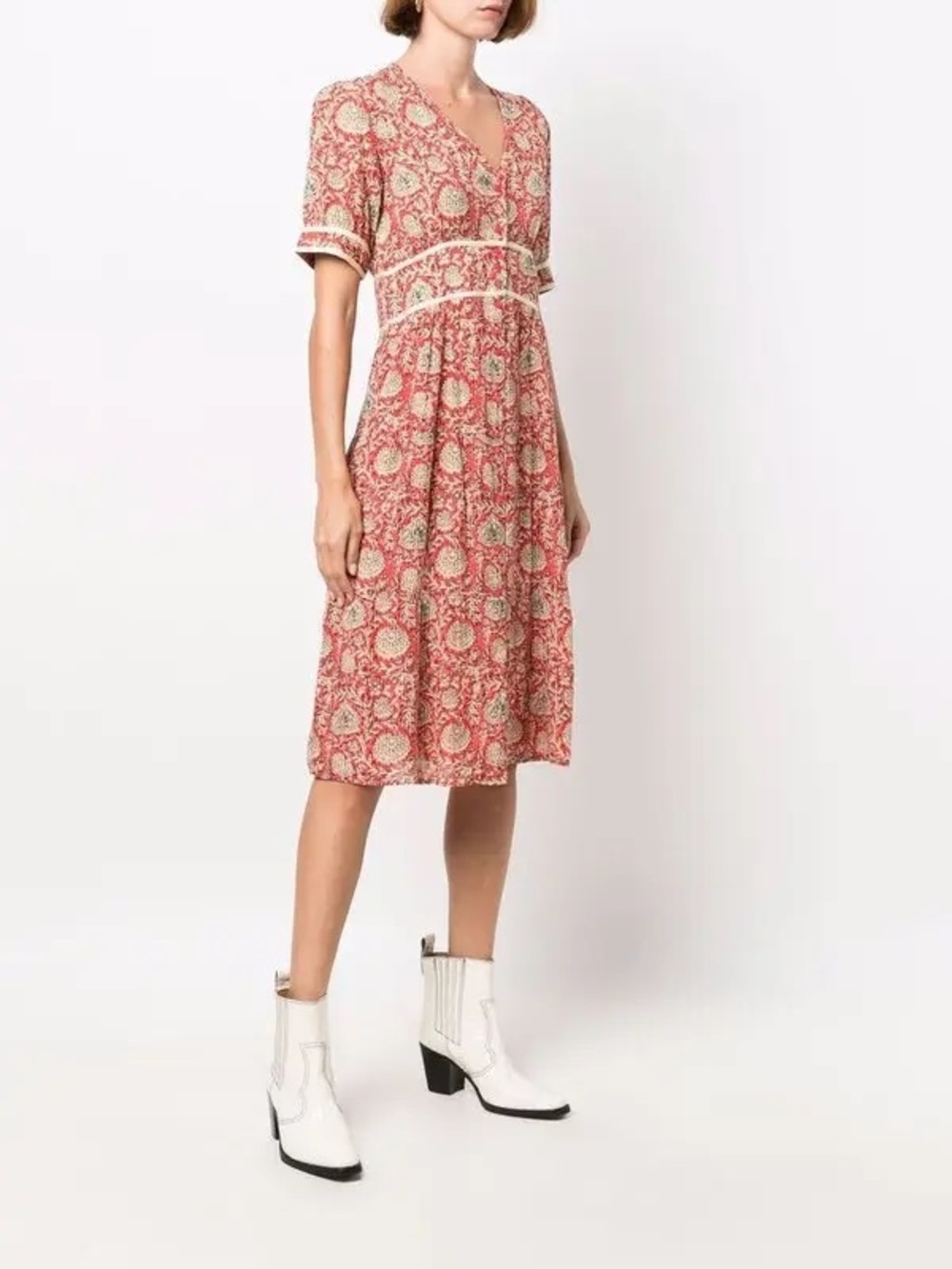 ba&sh floral boho printed midi dress